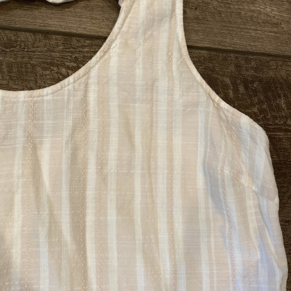cloth & stone White Sleeveless Midi Shift Dress with Back Tie Detail - Picture 4 of 11